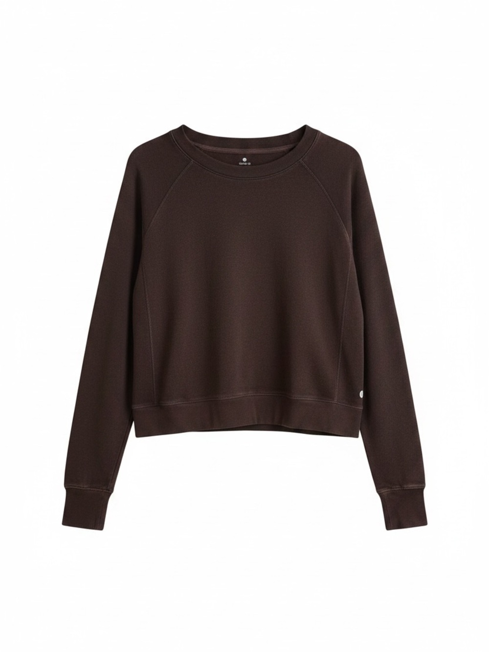 Alana Sz M Cropped Crewneck Sweatshirt in Eggplant